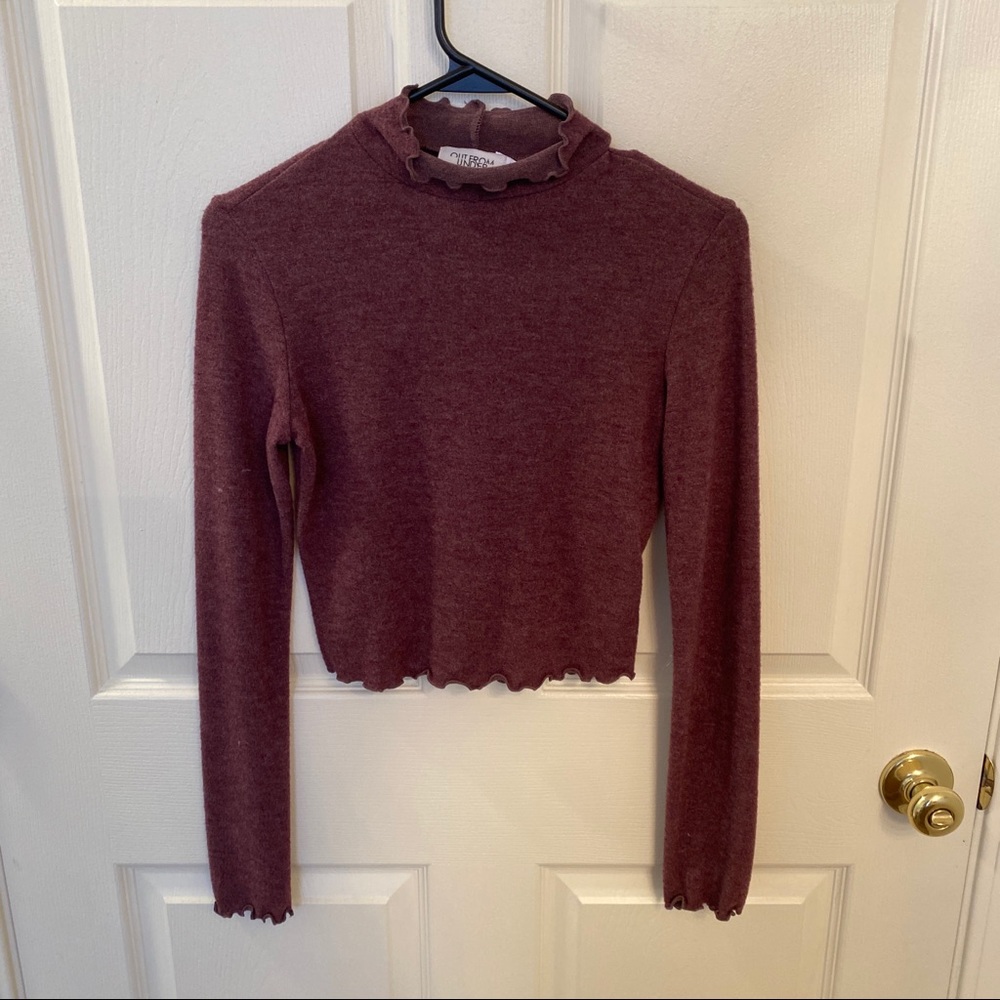 Urban Outfitters Lettuce-Edge Cozy Mock Neck Top
